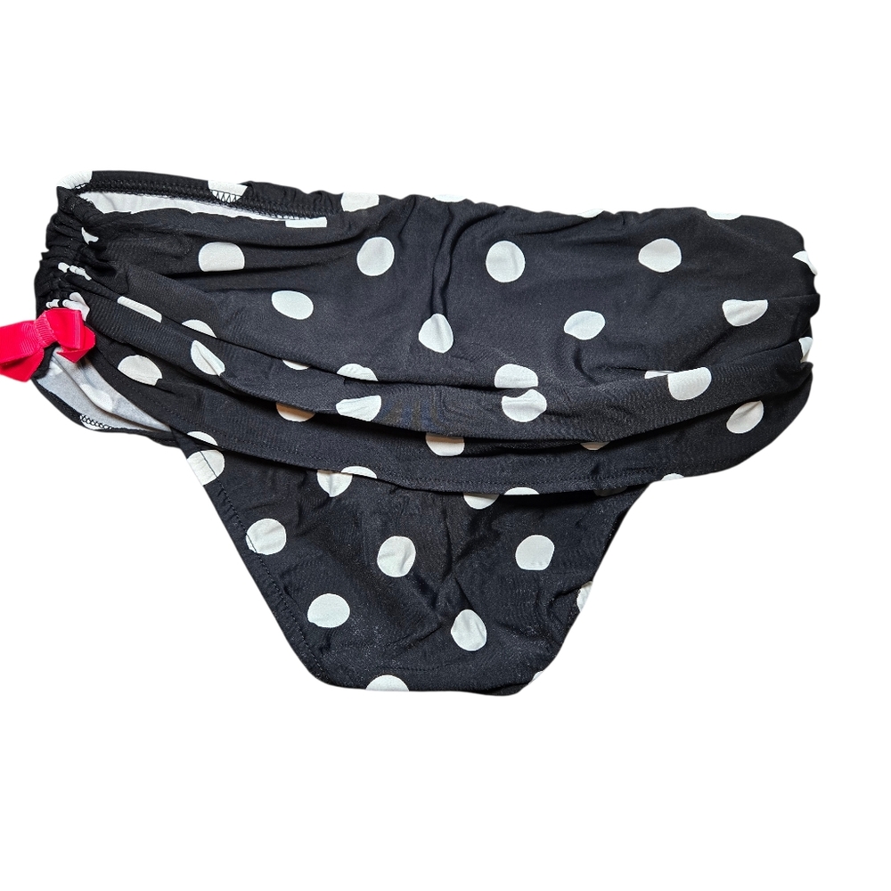 VENUS Black Bikini with White Dots and Pink Bows - Picture 9 of 13